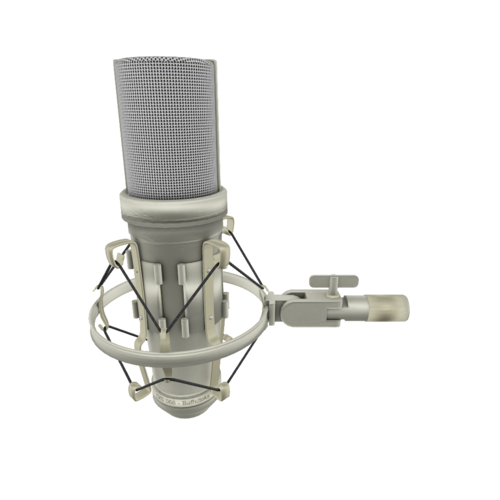 A specific model of microphone used for recording or amplification. Known for its sound quality and durability.