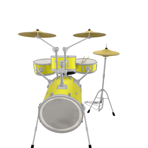 A Yellow Drum Kit refers to a set of percussion instruments, typically including a snare drum, bass drum, cymbals, and tom-toms, all finished in a yellow color. The drum kit is a fundamental part of most modern music genres, providing rhythm and pacing.