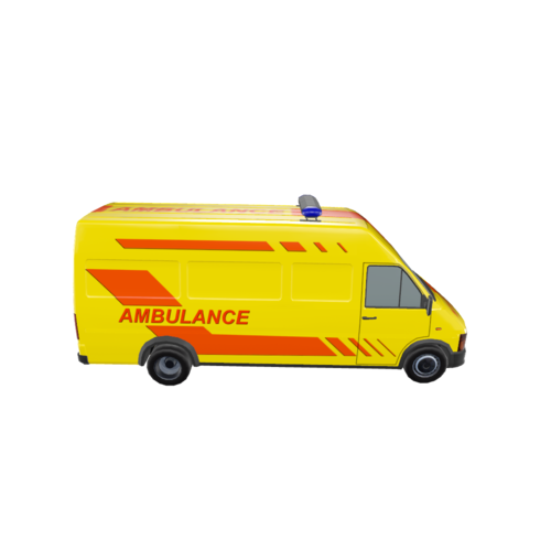 An ambulance is a vehicle specifically designed for transporting patients to hospitals or other medical facilities. It provides immediate in-transit care to those in dire need. Its sirens and unique design make it easily recognizable.