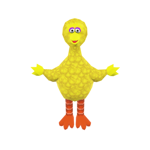 Big Bird is a character from the long-running children's television show Sesame Street. First appearing in 1969, Big Bird is an 8-foot, 2-inch tall yellow bird who inhabits Sesame Street.