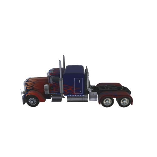 The Optimus Prime truck is a type of toy based on the lead character from the Transformers franchise. The toy cleverly converts from robot mode to a truck mode, reflecting the character's ability in the animated series and films.