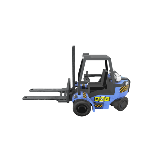 A blue forklift is a forklift truck painted in blue color, used in a variety of industrial roles. It is equipped with a power-operated platform that can be raised and lowered for the purpose of moving materials over short distances.