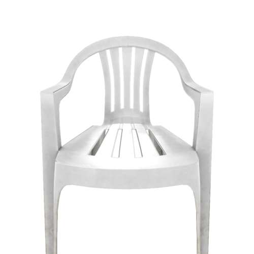 The Monobloc chair is a lightweight stackable polypropylene chair, usually white in color, made in one piece. Designed for outdoor use, it is cost-effective, weather-resistant and is one of the most common examples of twentieth-century design.