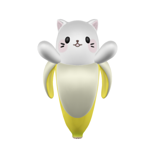 Bananya Birbo is a plush toy based on the character Birbo from the Bananya anime. It is designed as a cat that lives inside a banana, combining elements of cuteness and fun in a soft, cuddly toy.