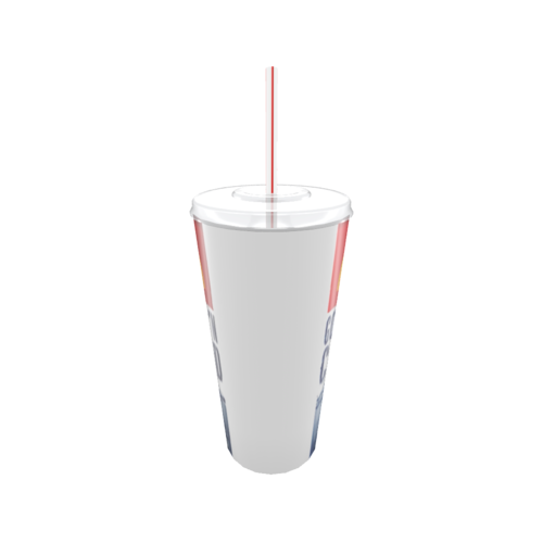 A McDonald's Soda Cup is a disposable cup used to serve cold beverages at McDonald's fast food restaurants. It often features the restaurant's logo and other co-marketing.