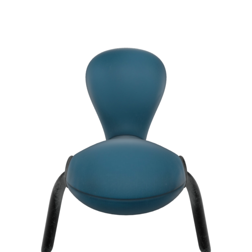 A futuristic chair designed by Australian designer Marc Newson. With its bulbous form and vibrant colors, the Embryo Chair is indicative of Newson's cutting edge design style.