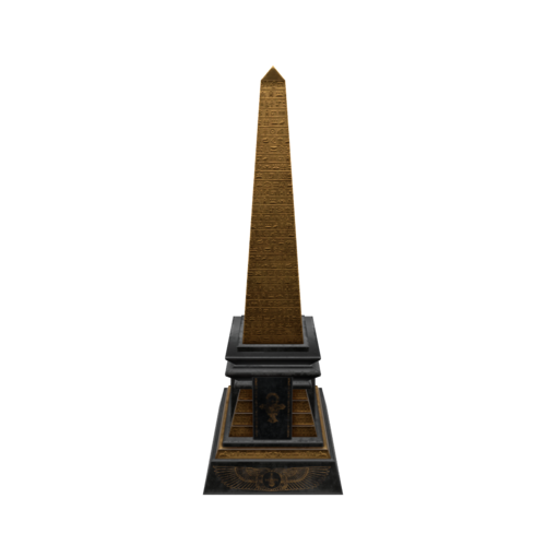 An Egyptian obelisk is a tall, four-sided, narrow monument that ends in a pyramid-like shape at the top, a symbol of the sun god Ra's petrified ray. Egypt's ancient rulers erected numerous obelisks adorned with hieroglyphs.
Brand: Ancient Egyptian Culture