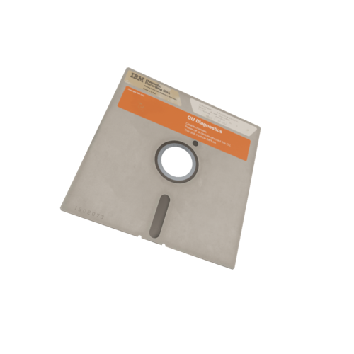 The earliest commercially available floppy disk, measuring 8 inches in diameter, introduced by IBM. Originally, it could store 80 KB of data, later increased to 1.2 MB.