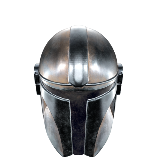 The Beskar helmet is a key part of the Mandalorian's armor in the 'Star Wars' franchise. Made from nearly indestructible Beskar steel, the helmet provides significant protection and is linked with the identity and culture of the Mandalorians.